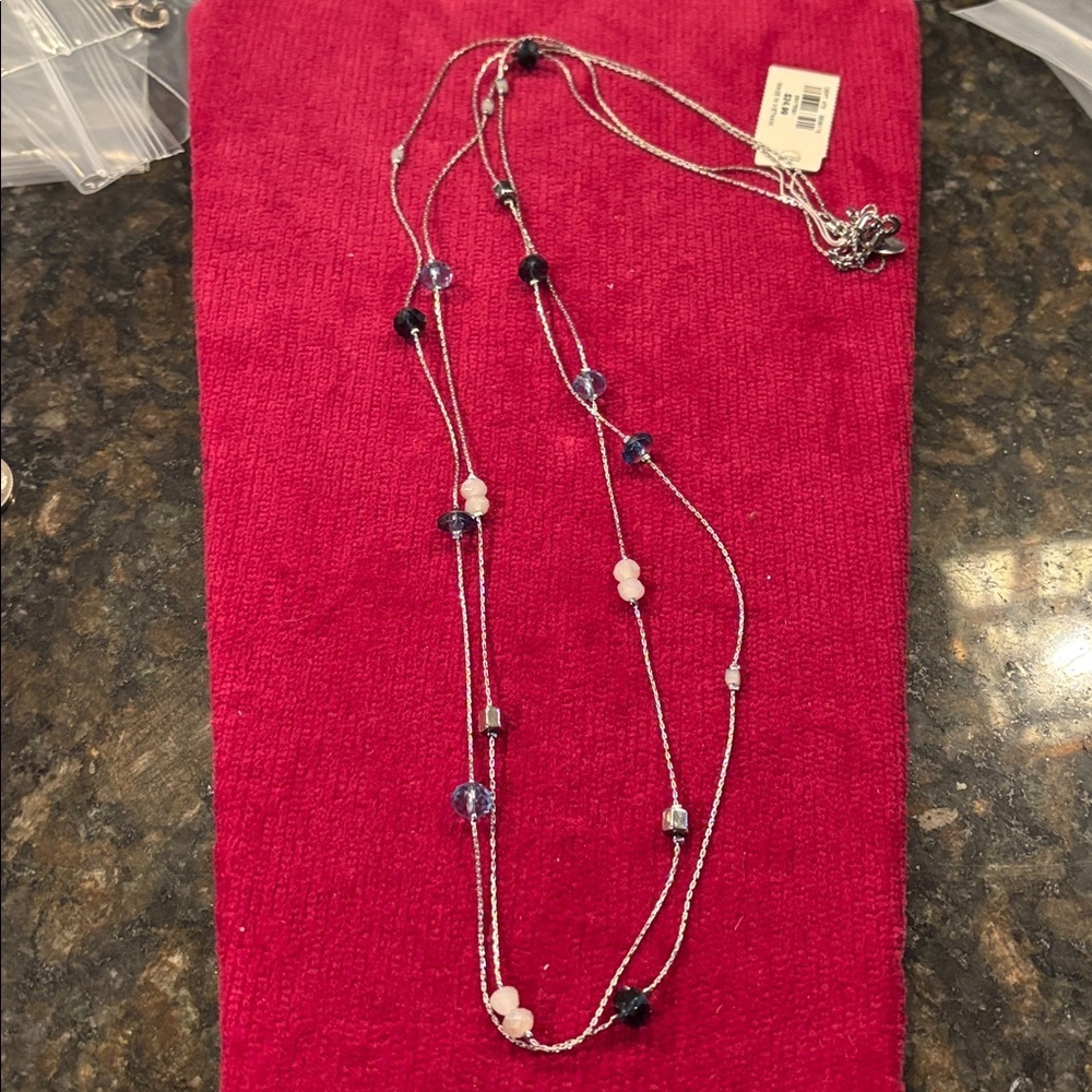 Loft Outlet Elegant Silver Beaded Necklace